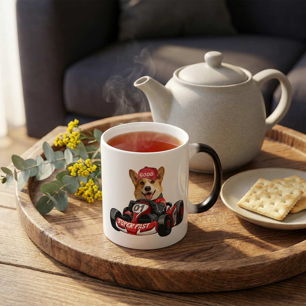 カスタムフワモコ部 　色が変わるマグカップ   【1頭デザイン】260205-8