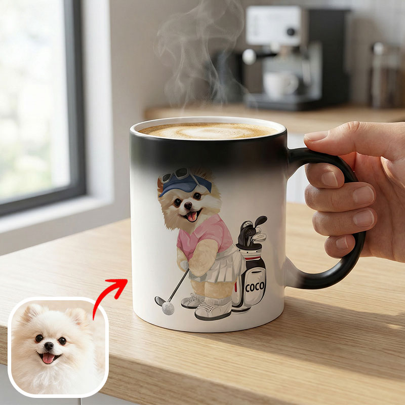 カスタムフワモコ部 　色が変わるマグカップ   【1頭デザイン】260209-1