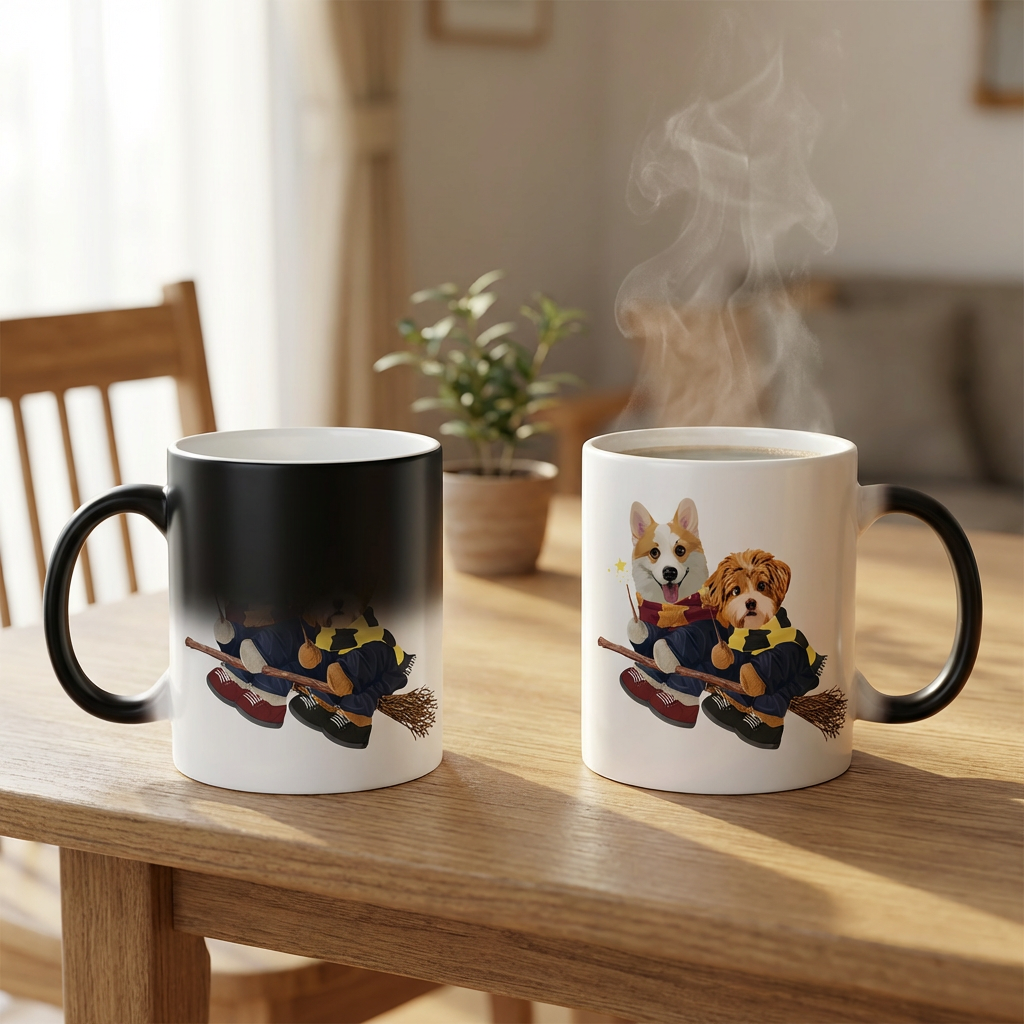 カスタムフワモコ部 　色が変わるマグカップ   【2頭デザイン】260205-3