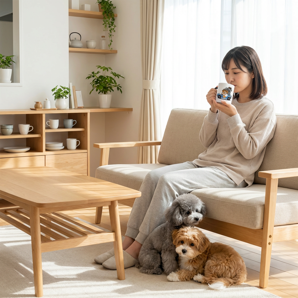 カスタムフワモコ部 　色が変わるマグカップ   【2頭デザイン】260205-5