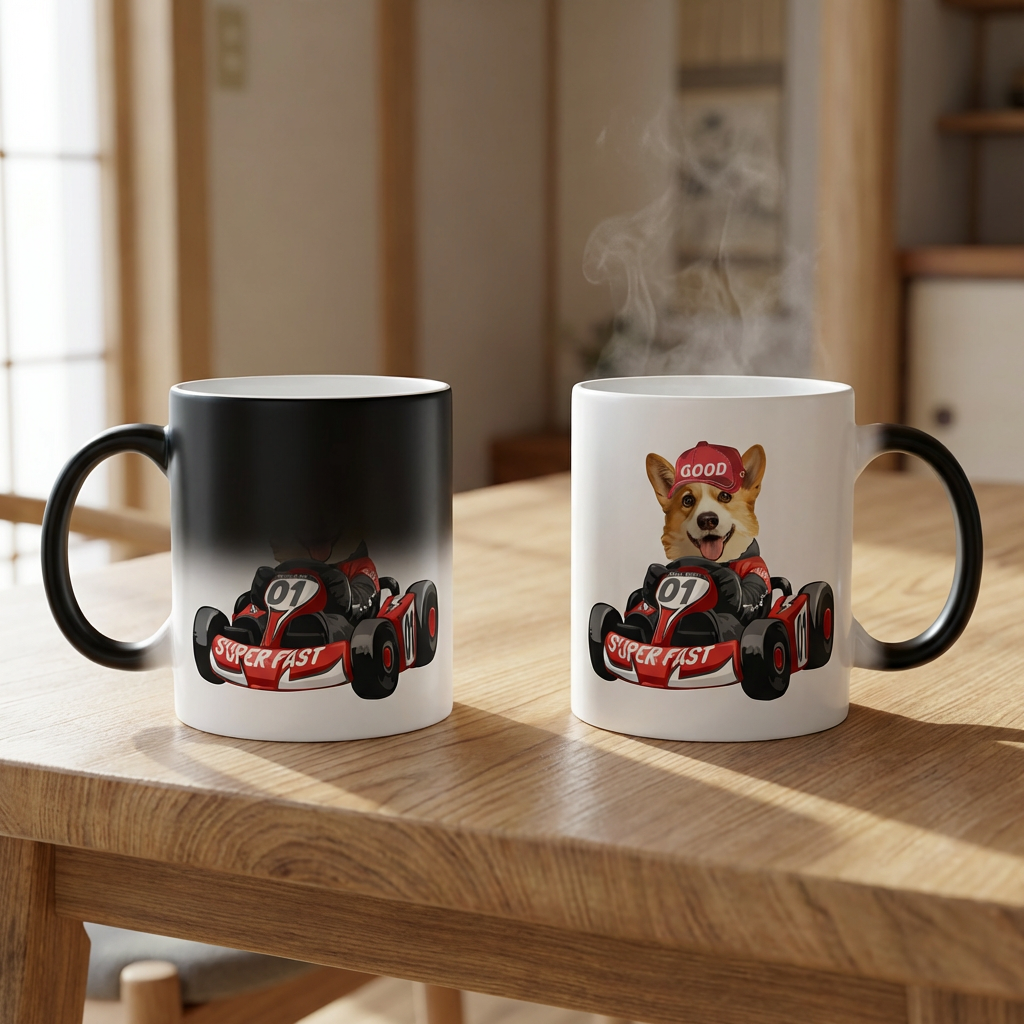 カスタムフワモコ部 　色が変わるマグカップ   【1頭デザイン】260205-8