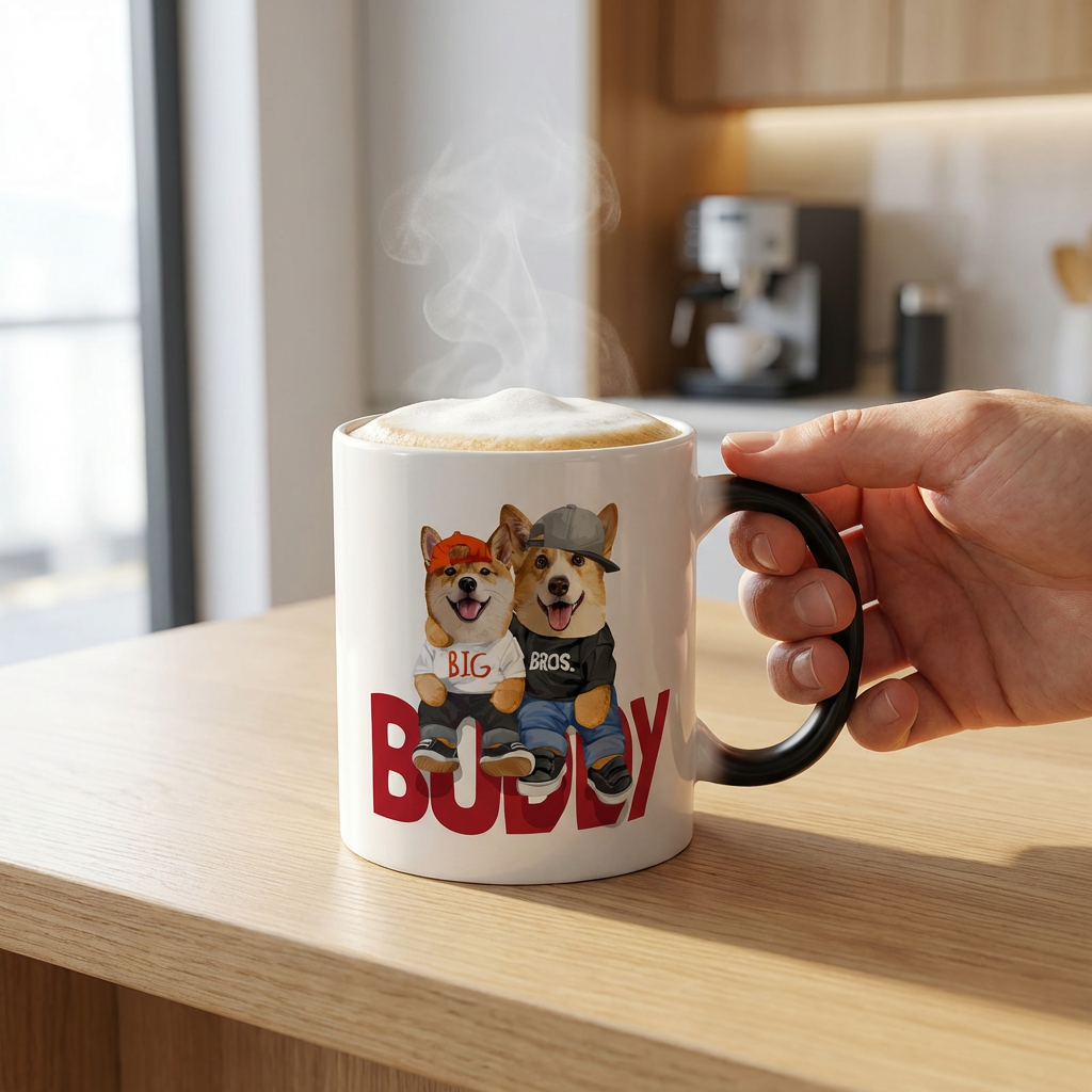 カスタムフワモコ部 　色が変わるマグカップ   【2頭デザイン】260205-4