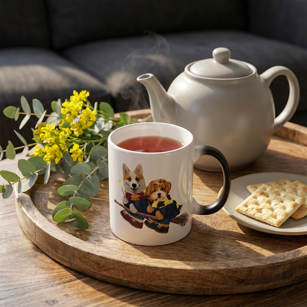 カスタムフワモコ部 　色が変わるマグカップ   【2頭デザイン】260205-3