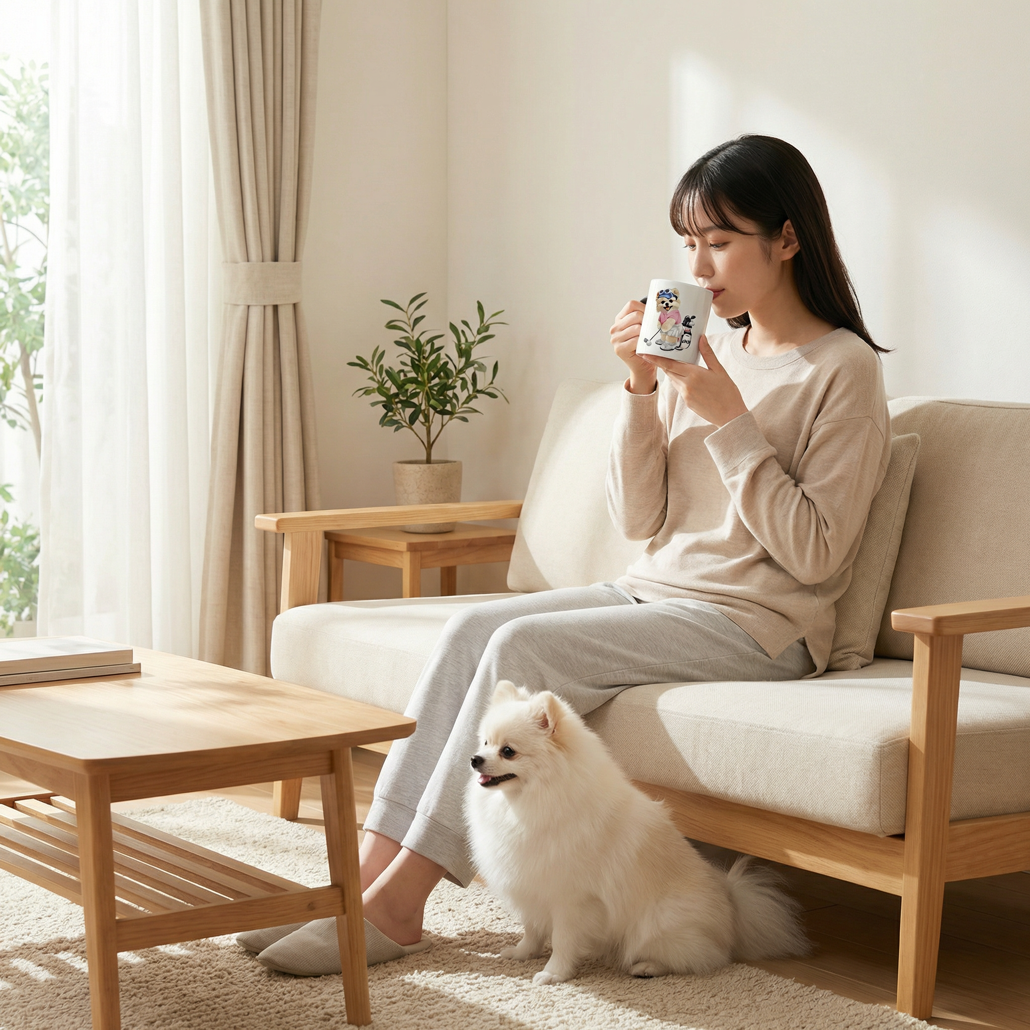 カスタムフワモコ部 　色が変わるマグカップ   【1頭デザイン】260209-1