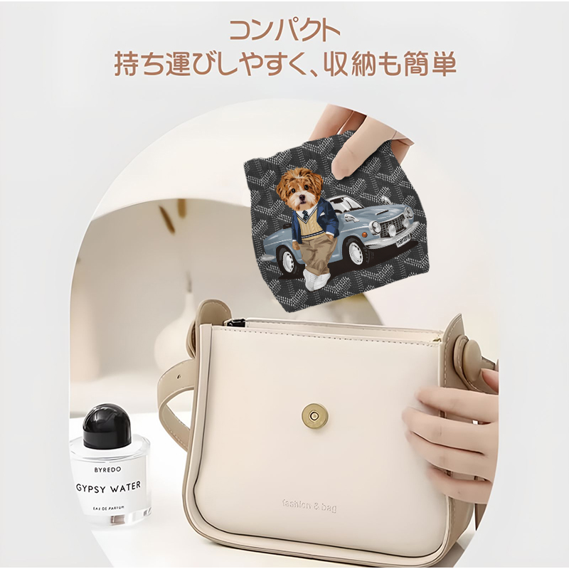 カスタムフワモコ部  ミニ収納ポーチ 自動閉鎖  2枚入り 0224-1-3