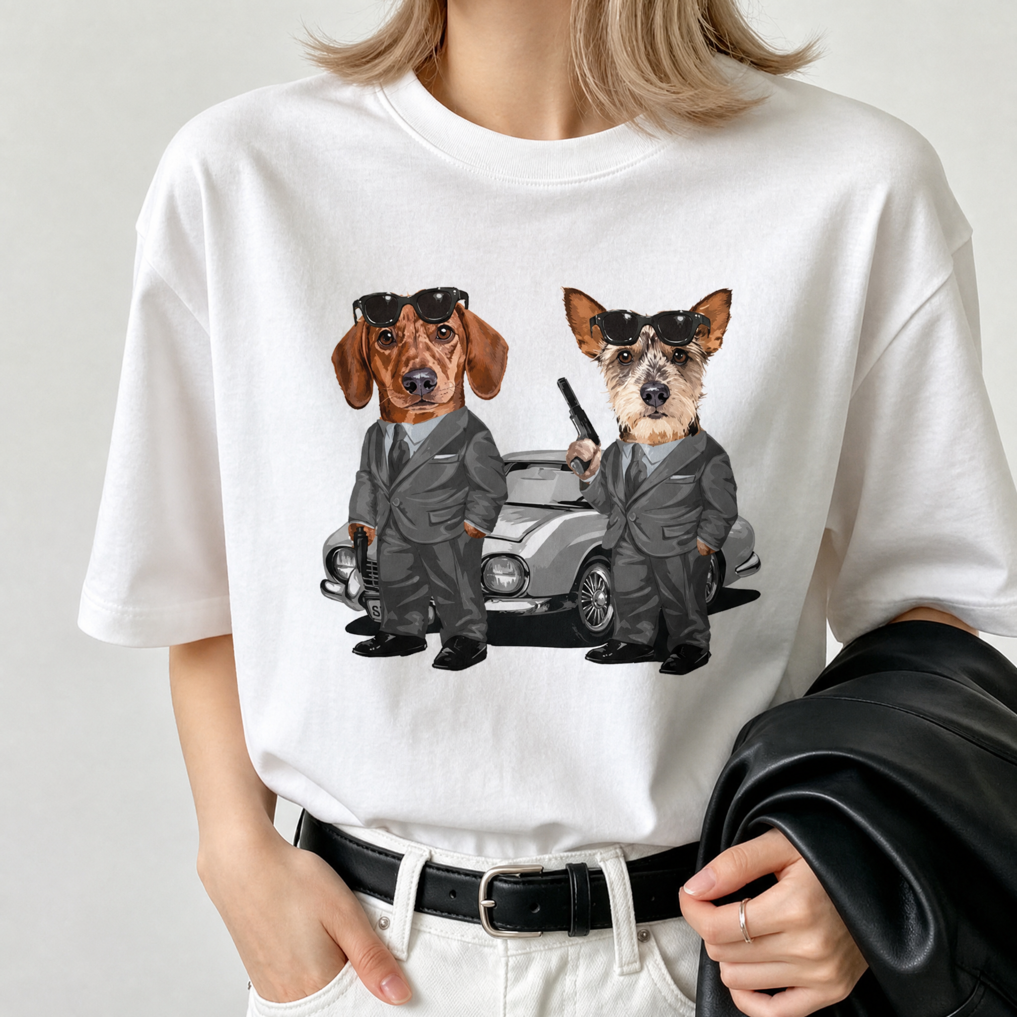 カスタムフワモコ部 スパイデュオ プレミアムTシャツ  2頭デザイン 260520-5