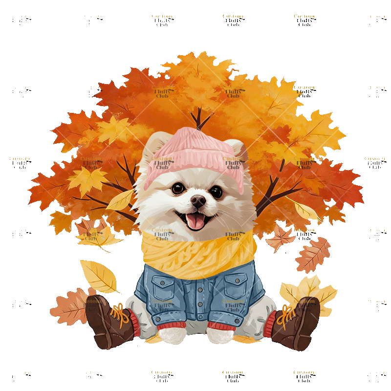 カスタムフワモコ部 　パーカー  メープルツリーの遠足  1頭デザイン 26121-5