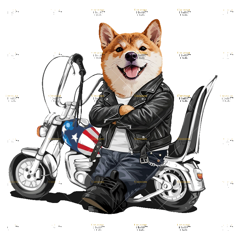 カスタムフワモコ部 　トレーナー  ハーレー  1頭デザイン26121-8