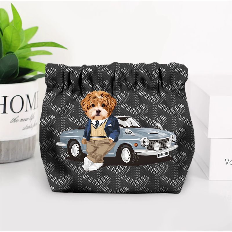 カスタムフワモコ部  ミニ収納ポーチ 自動閉鎖  2枚入り 0224-1-3