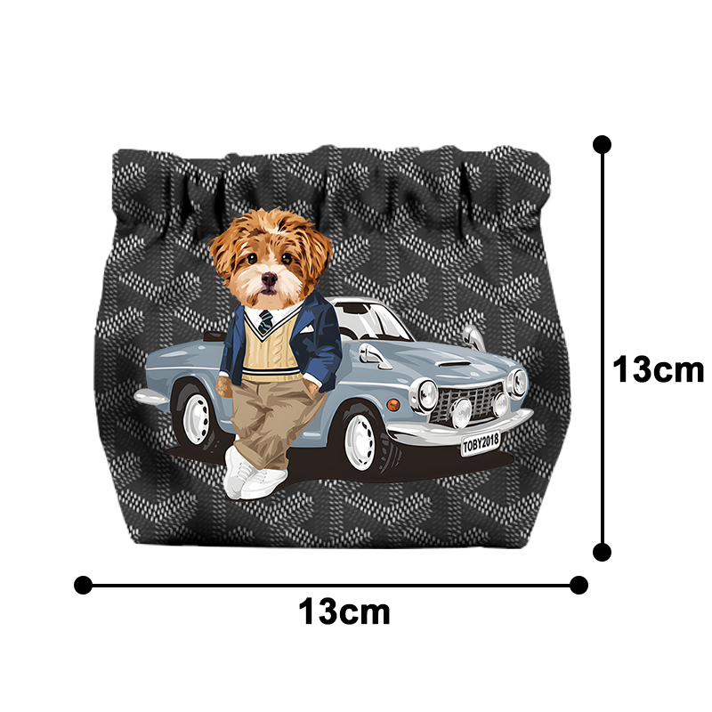 カスタムフワモコ部  ミニ収納ポーチ 自動閉鎖  2枚入り 0224-1-3