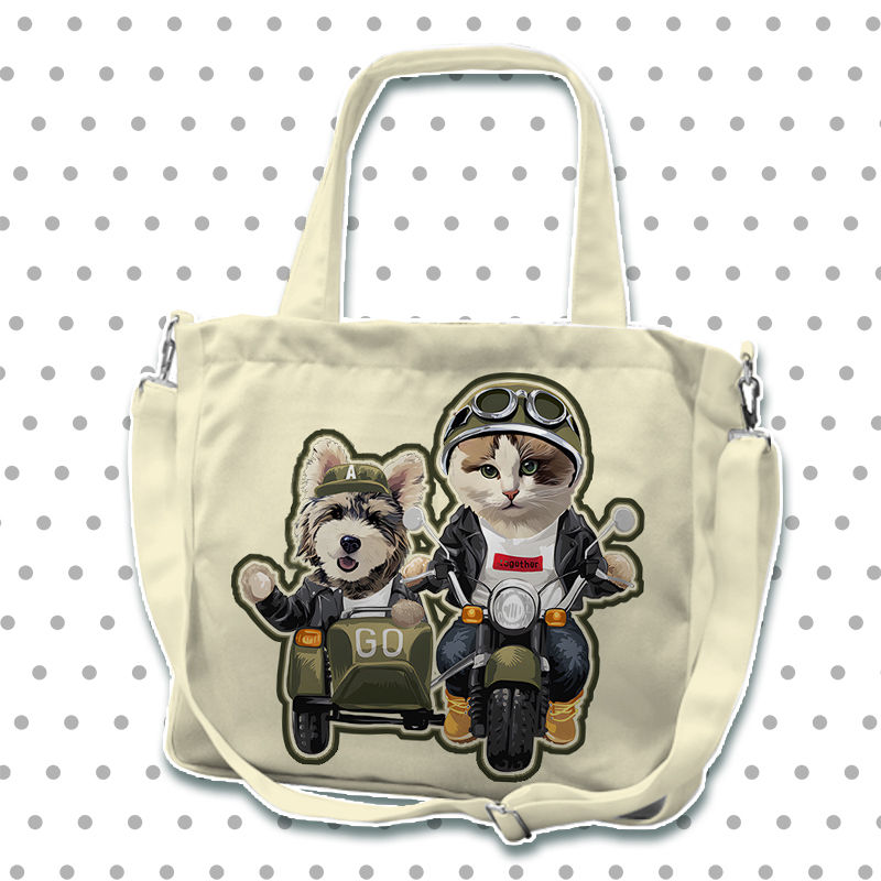 カスタムフワモコ部  2way ショルダートートバッグ 0308-1-1