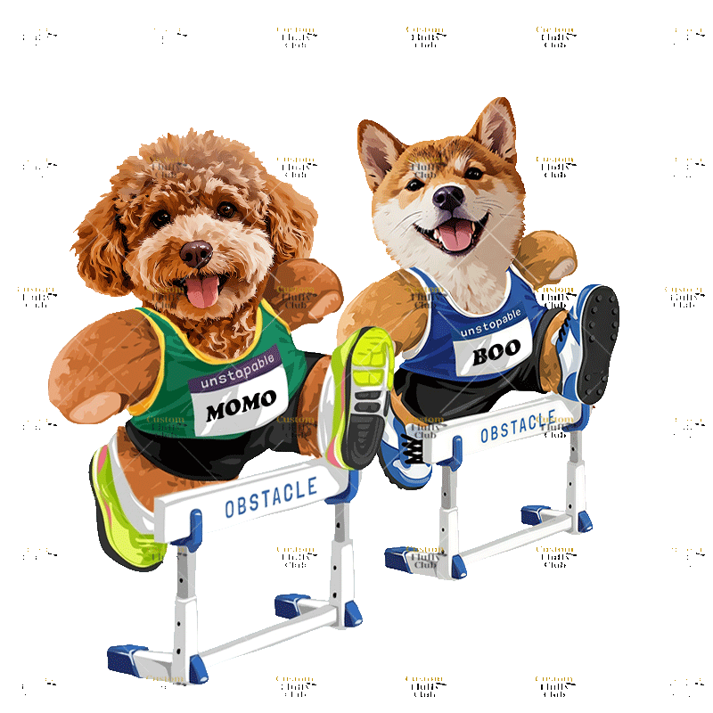 カスタムフワモコ部  トレーナー  ハドルチャレ  2頭デザイン260316-7