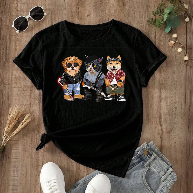 カスタムフワモコ部  プレミアムTシャツ  バンド  3頭デザイン 0328-1-3