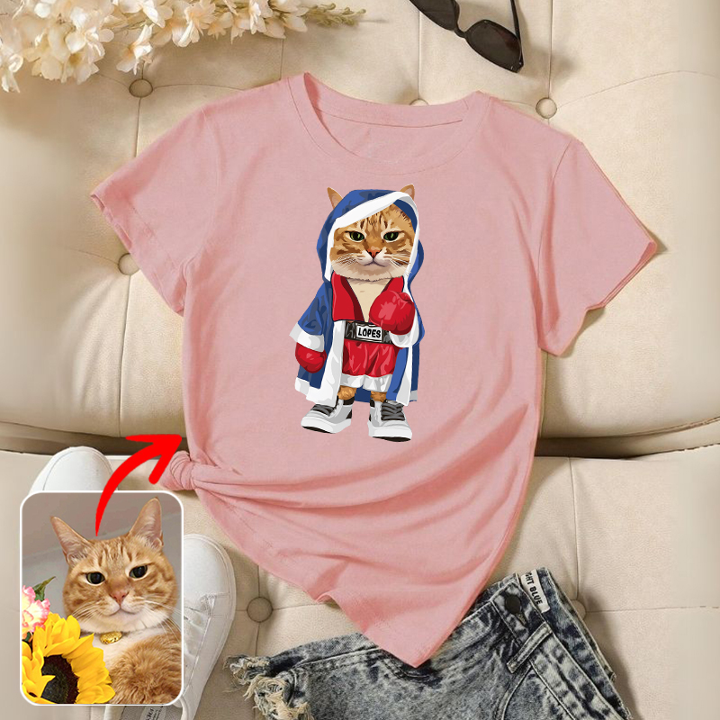 カスタムフワモコ部  プレミアムTシャツ  ボクシング  1頭デザイン 0416-1-1