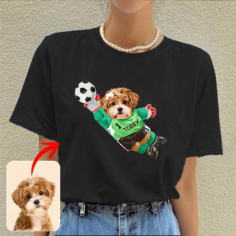 カスタムフワモコ部  プレミアムTシャツ  GOAL!! 1頭デザイン 0426-1-3