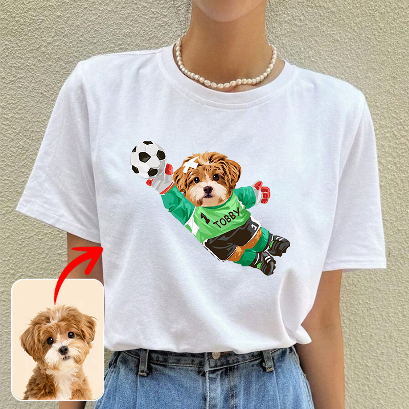 カスタムフワモコ部  プレミアムTシャツ  GOAL!! 1頭デザイン 0426-1-3