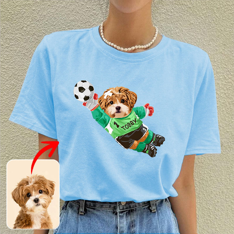 カスタムフワモコ部  プレミアムTシャツ  GOAL!! 1頭デザイン 0426-1-3