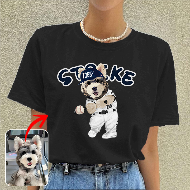 カスタムフワモコ部  プレミアムTシャツ  STRIKE 1頭デザイン 0426-1-1