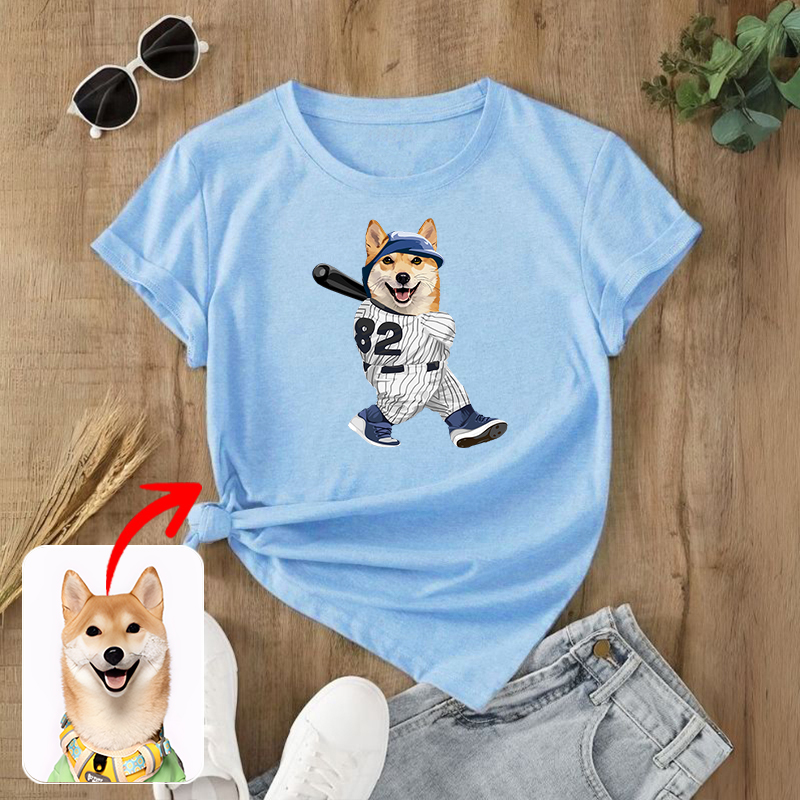 カスタムフワモコ部  プレミアムTシャツ  BATTER 1頭デザイン 0426-1-2