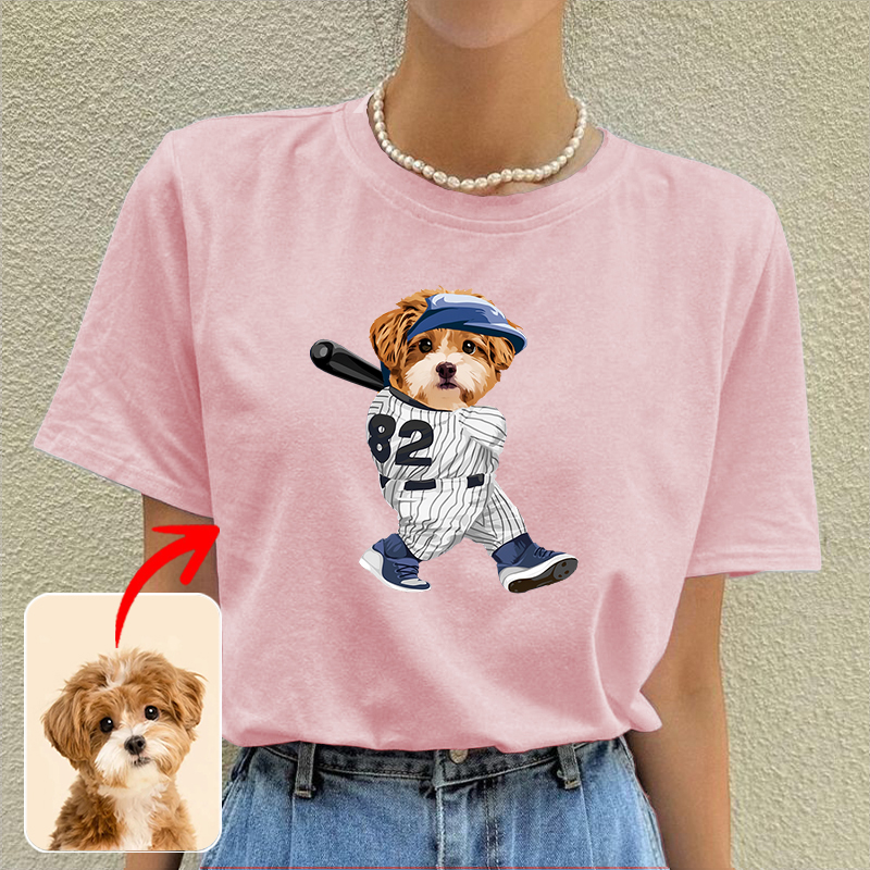 カスタムフワモコ部  プレミアムTシャツ  BATTER 1頭デザイン 0426-1-2