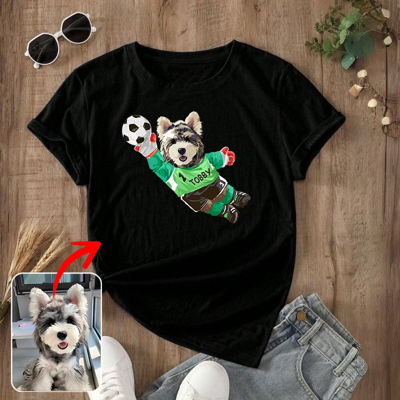 カスタムフワモコ部  プレミアムTシャツ  GOAL!! 1頭デザイン 0426-1-3