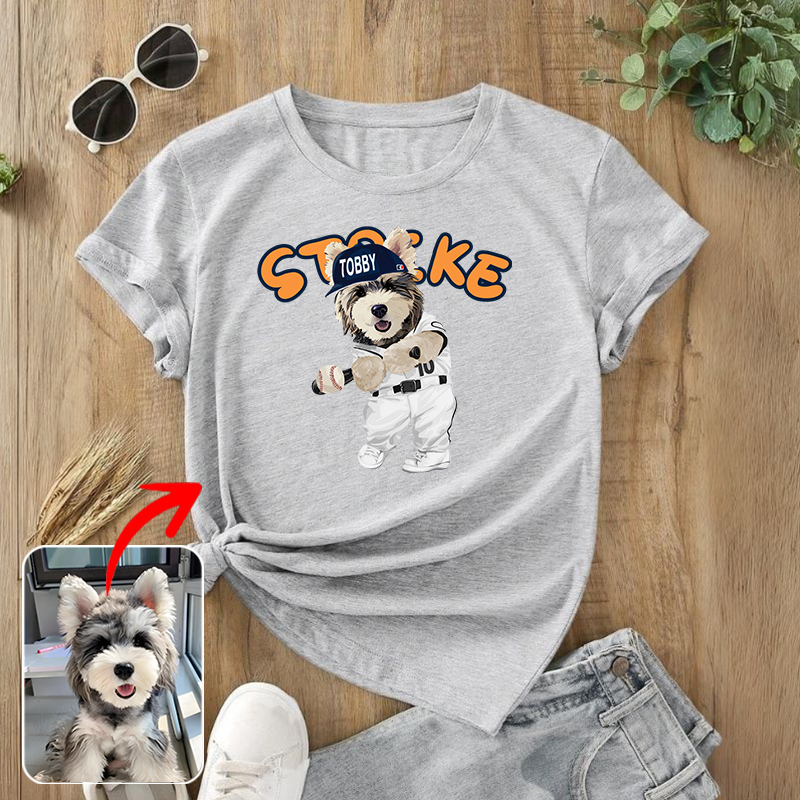 カスタムフワモコ部  プレミアムTシャツ  STRIKE 1頭デザイン 0426-1-1