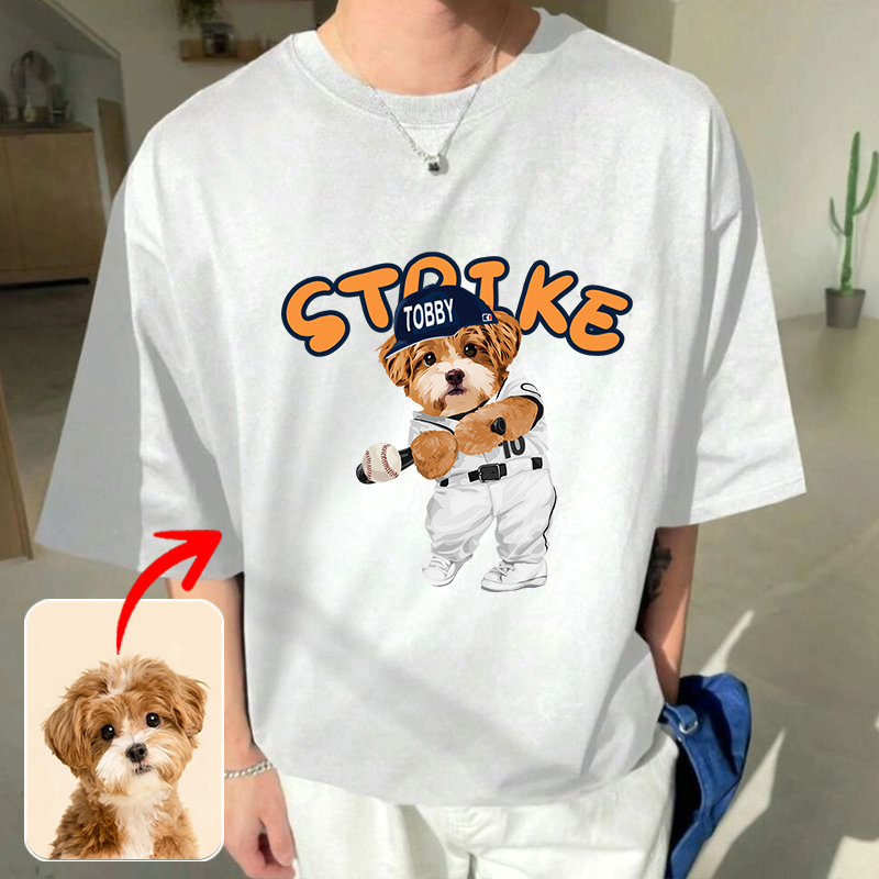 カスタムフワモコ部  プレミアムTシャツ  STRIKE 1頭デザイン 0426-1-1