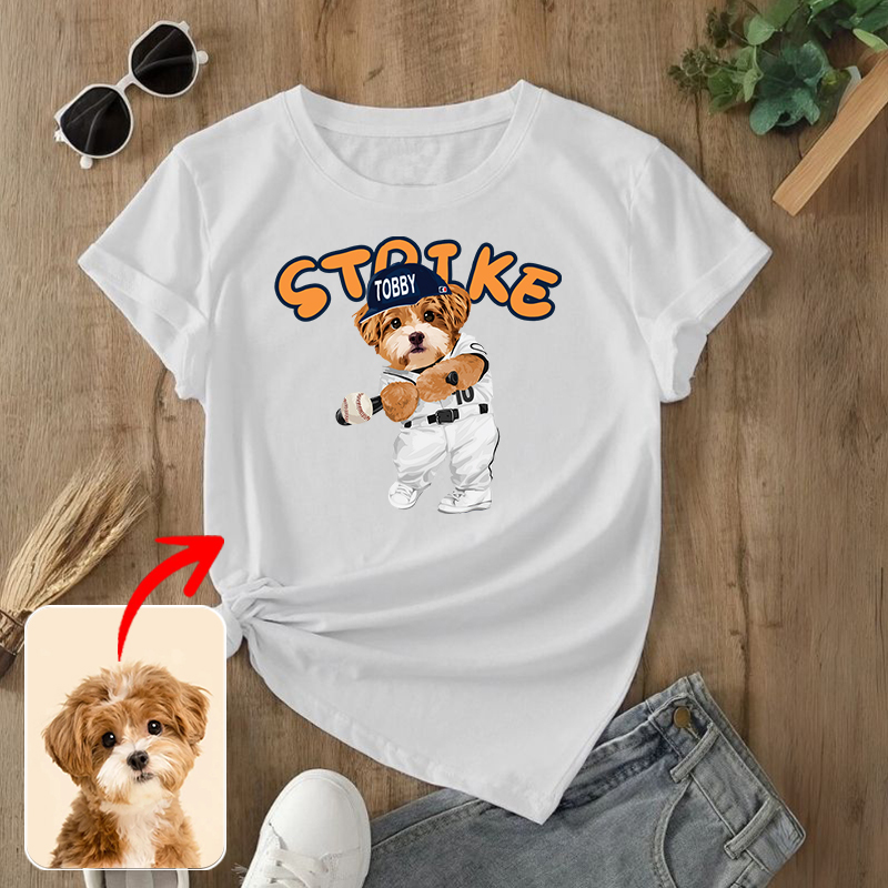 カスタムフワモコ部  プレミアムTシャツ  STRIKE 1頭デザイン 0426-1-1