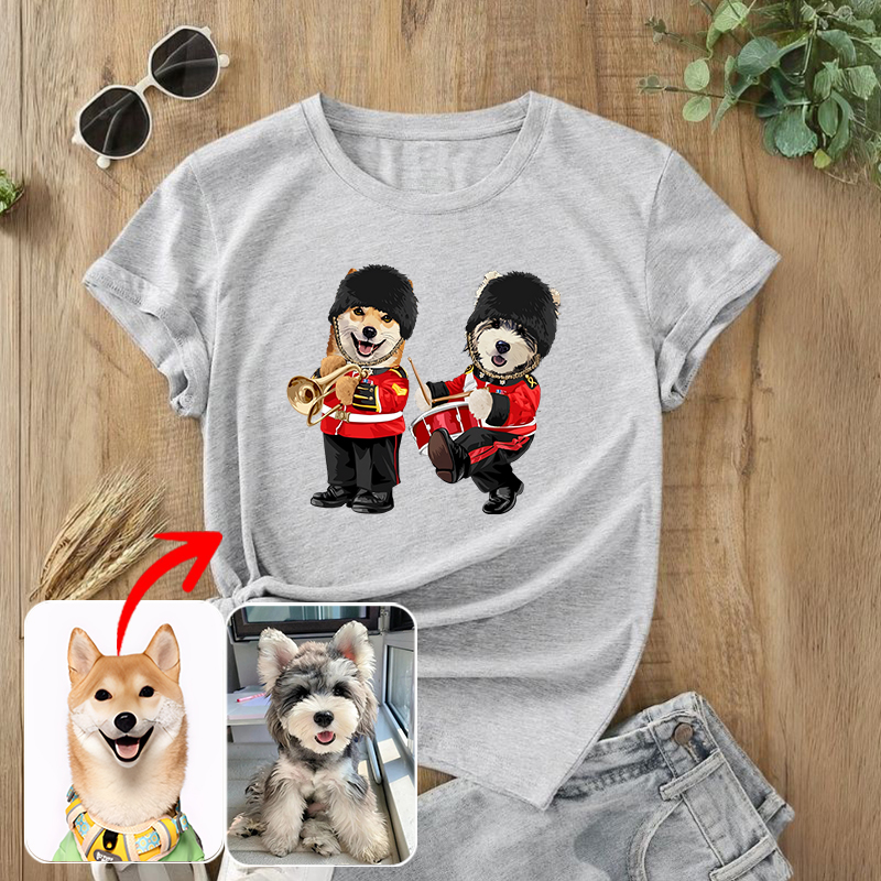 カスタムフワモコ部  プレミアムTシャツ London Music Show  2頭デザイン 0510-1-4