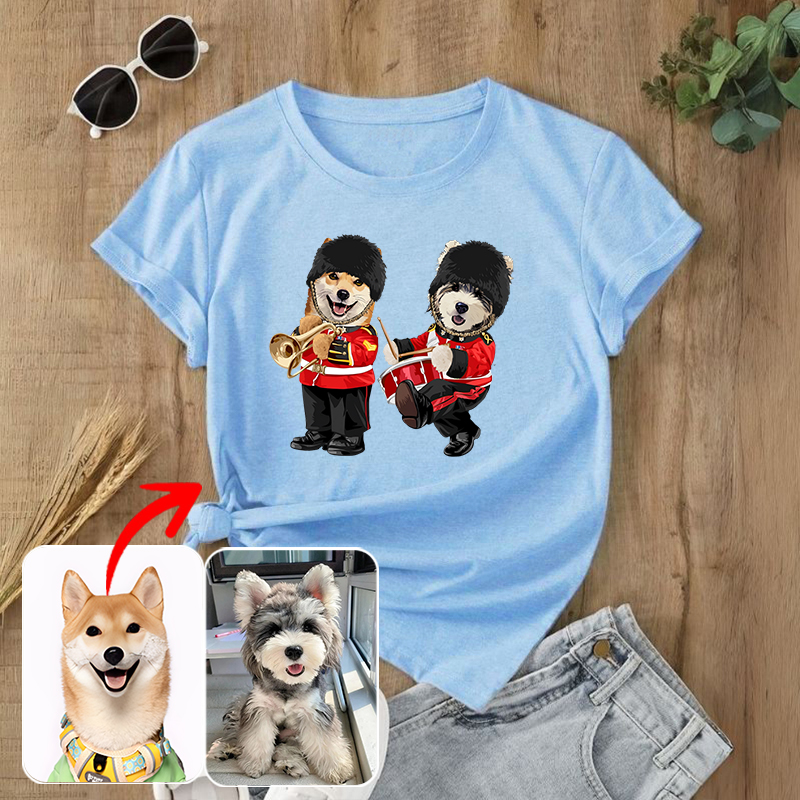 カスタムフワモコ部  プレミアムTシャツ London Music Show  2頭デザイン 0510-1-4