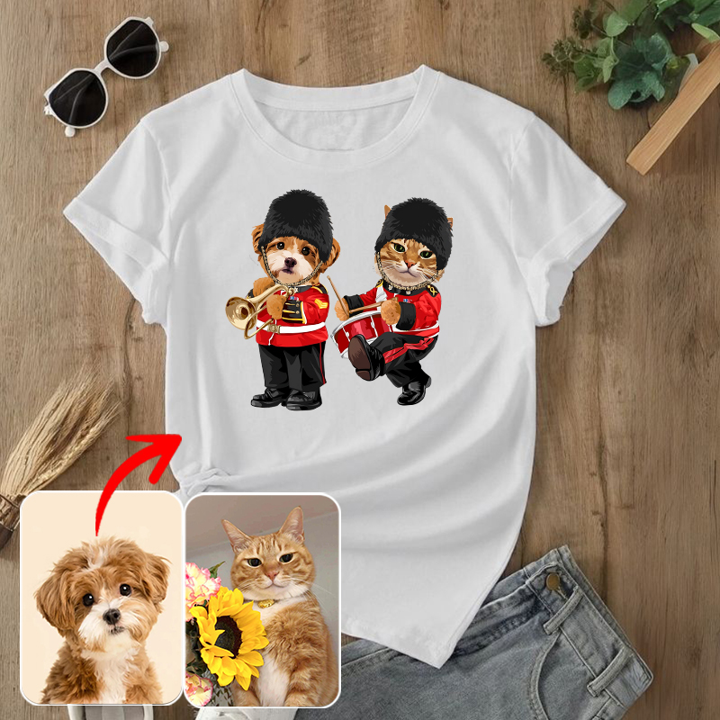 カスタムフワモコ部  プレミアムTシャツ London Music Show  2頭デザイン 0510-1-4