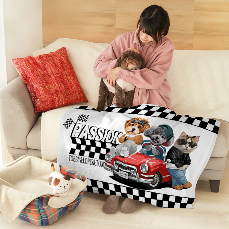 カスタムフワモコ部 　膝掛け ひざ掛け  一緒に旅行する  0417-4-2