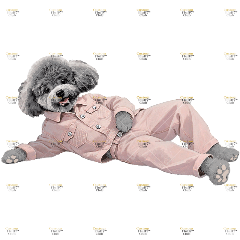 カスタムフワモコ部  プレミアムTシャツ  ファッションデニム  1頭デザイン 0808-1-1