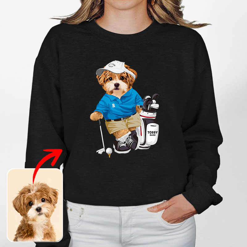 カスタムフワモコ部 　トレーナー   ゴルフ  １頭デザイン0827-1-1