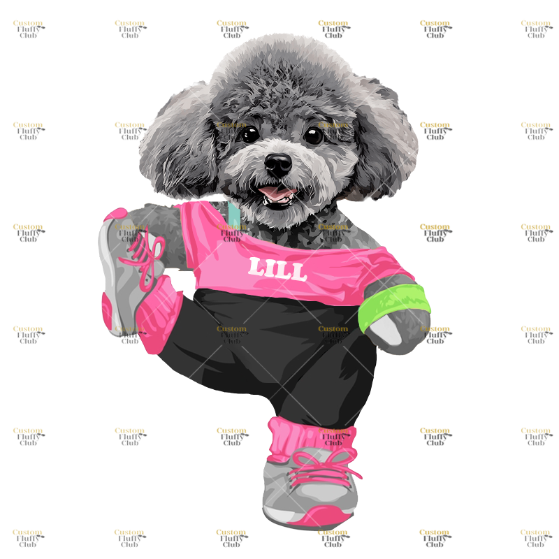 カスタムフワモコ部  プレミアムTシャツ  ヨガポーズ  1頭デザイン 0827-2-4