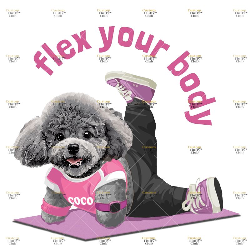 カスタムフワモコ部 　パーカー  ヨガ    1頭デザイン0918-2-1