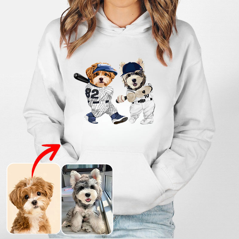 カスタムフワモコ部 　パーカー    野球対決    1頭デザイン0830-2-4