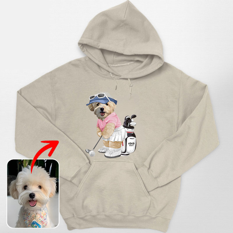 カスタムフワモコ部 　パーカー  ゴルフ  1頭デザイン0830-2-2