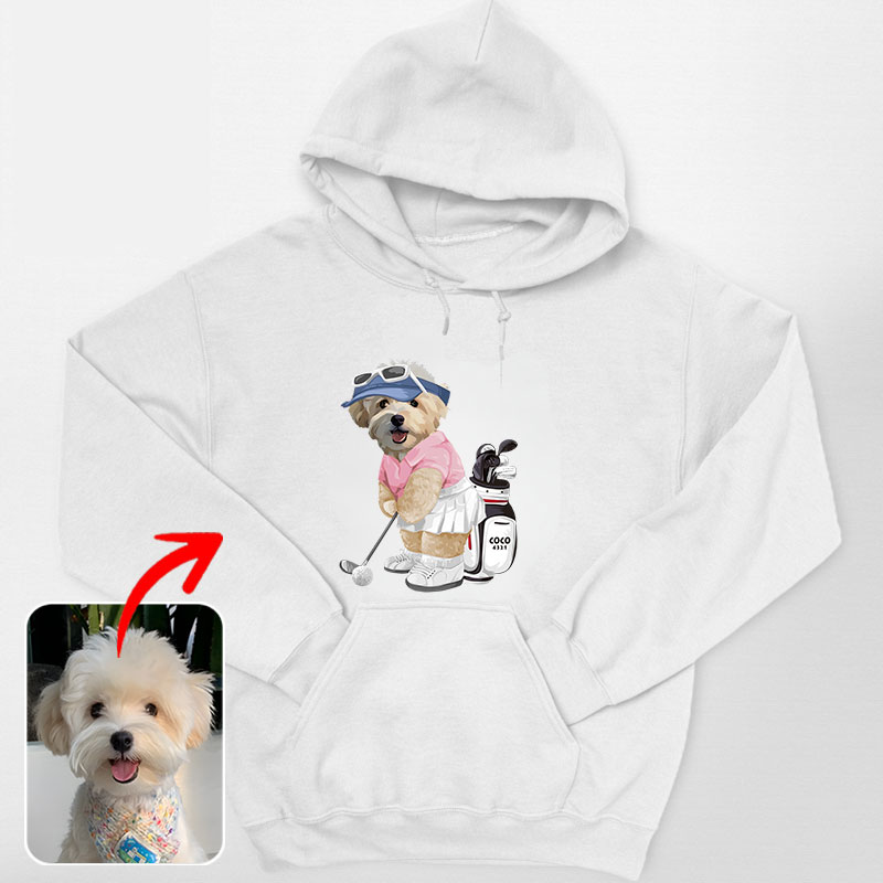 カスタムフワモコ部 　パーカー  ゴルフ  1頭デザイン0830-2-2