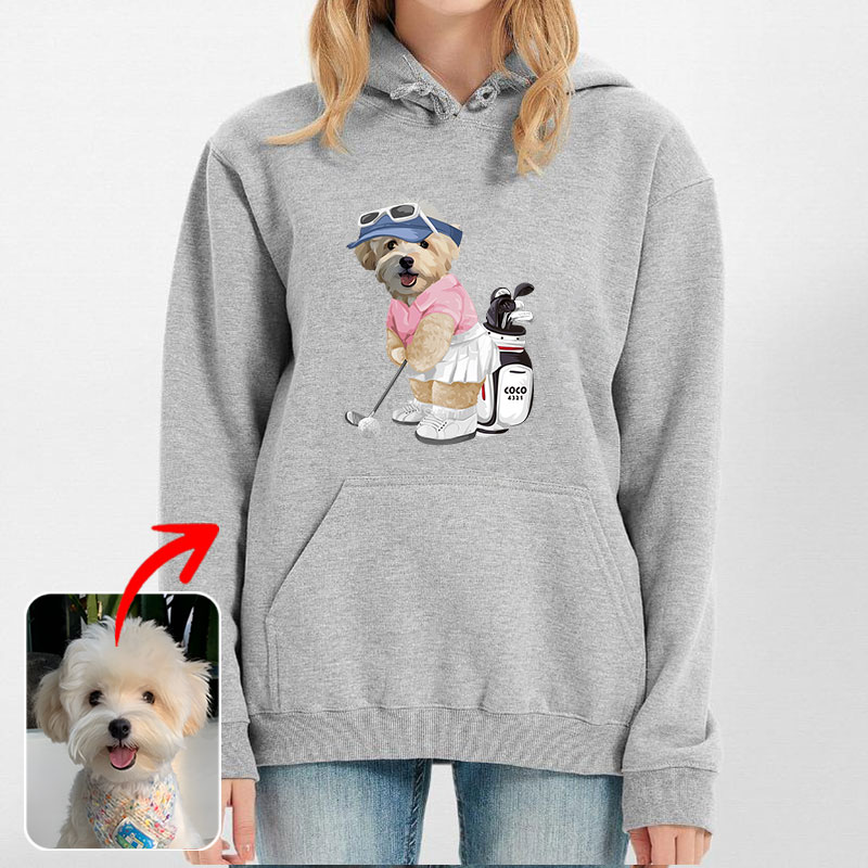 カスタムフワモコ部 　パーカー  ゴルフ  1頭デザイン0830-2-2