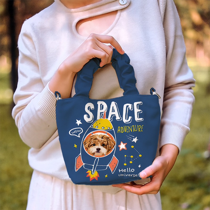 カスタムフワモコ部  着脱ショルダー通勤トート   0908-2-3