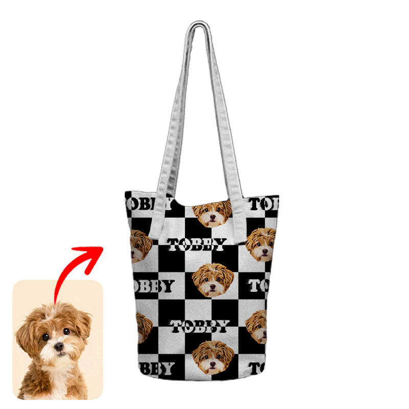 カスタムフワモコ部  丸底バケツバッグ 【1頭デザイン】 0908-1-2