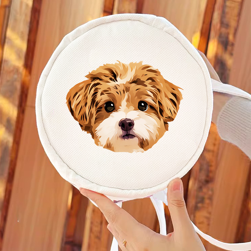 カスタムフワモコ部  丸底バケツバッグ 【1頭デザイン】 0908-1-2