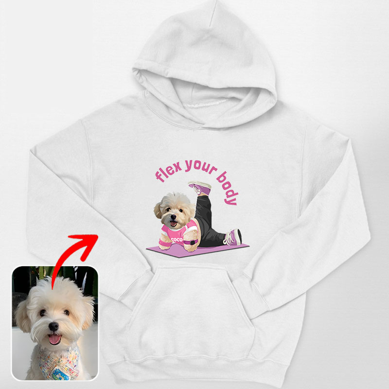 カスタムフワモコ部 　パーカー  ヨガ    1頭デザイン0918-2-1