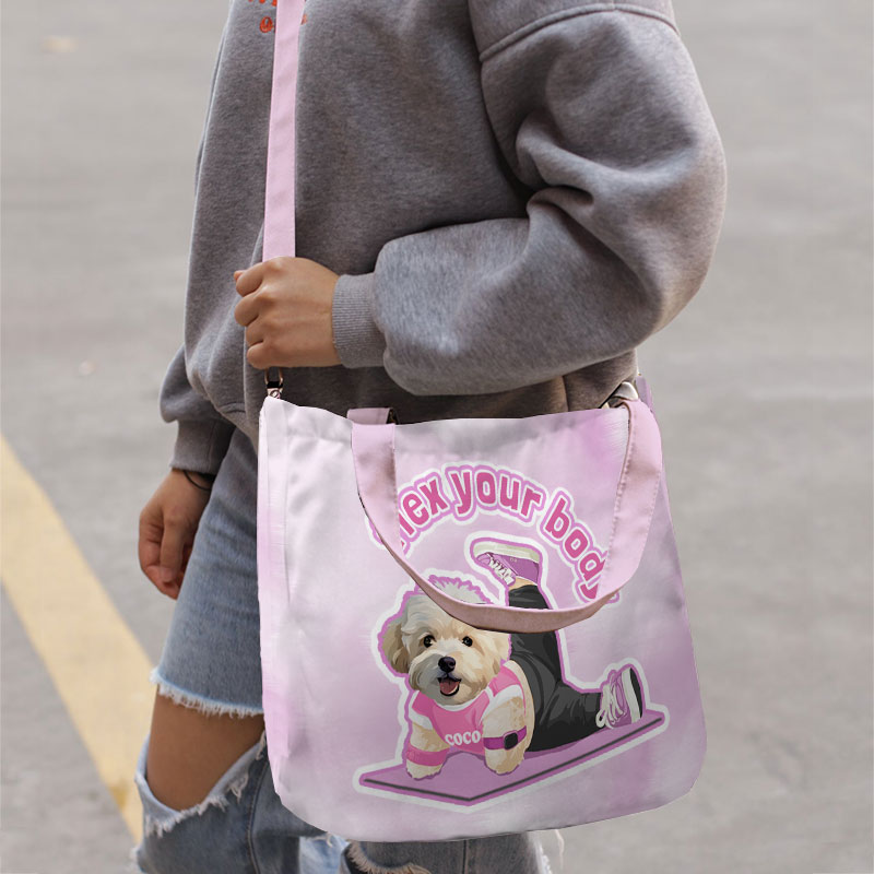 カスタムフワモコ部  2way ショルダートートバッグ   ヨガ  0922-1-1