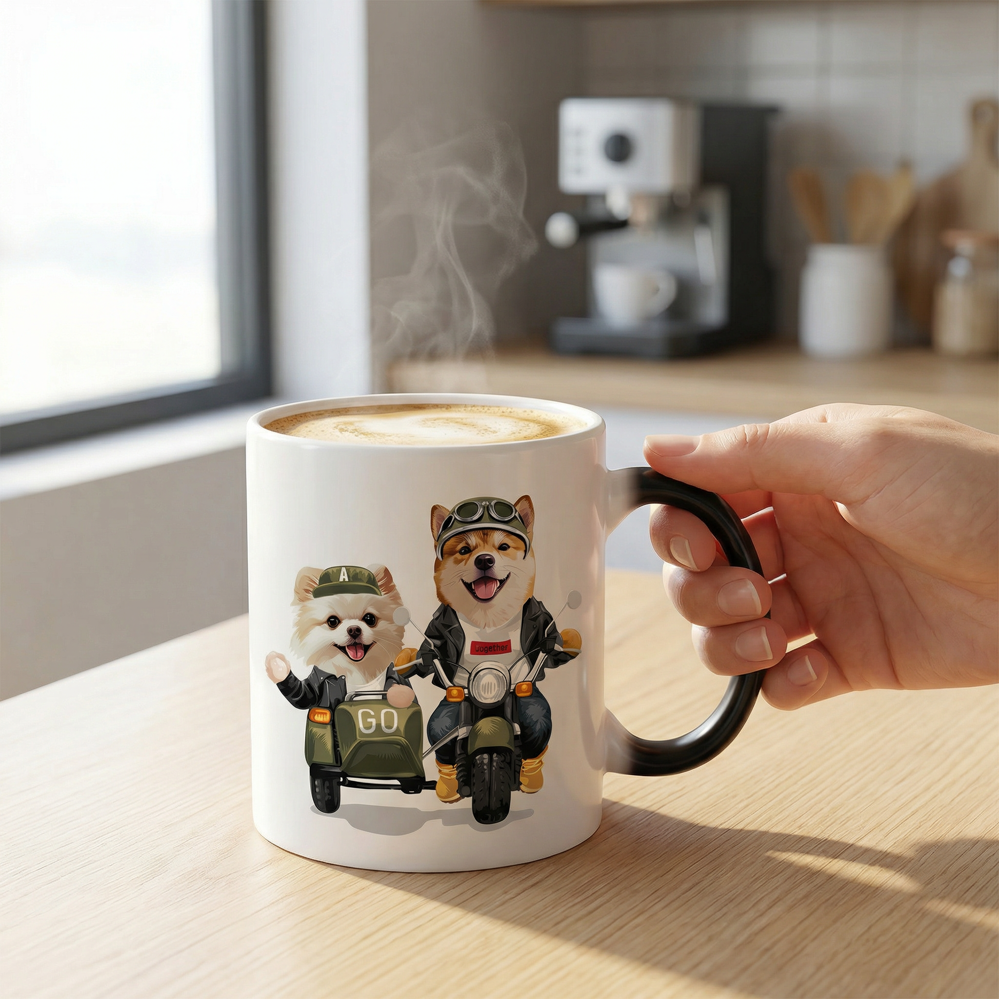 カスタムフワモコ部 　色が変わるマグカップ   【2頭デザイン】260205-7