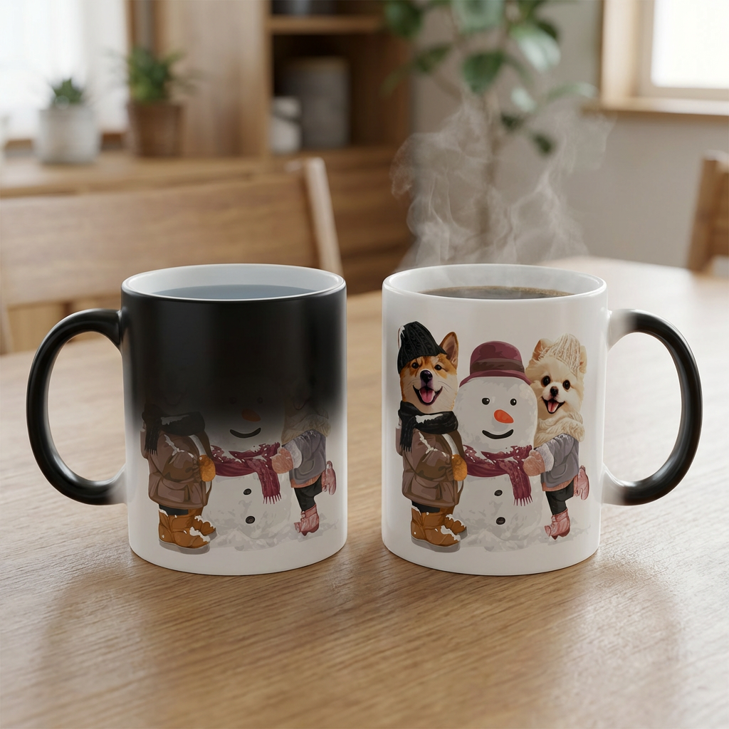 カスタムフワモコ部 　色が変わるマグカップ   【2頭デザイン】260205-6