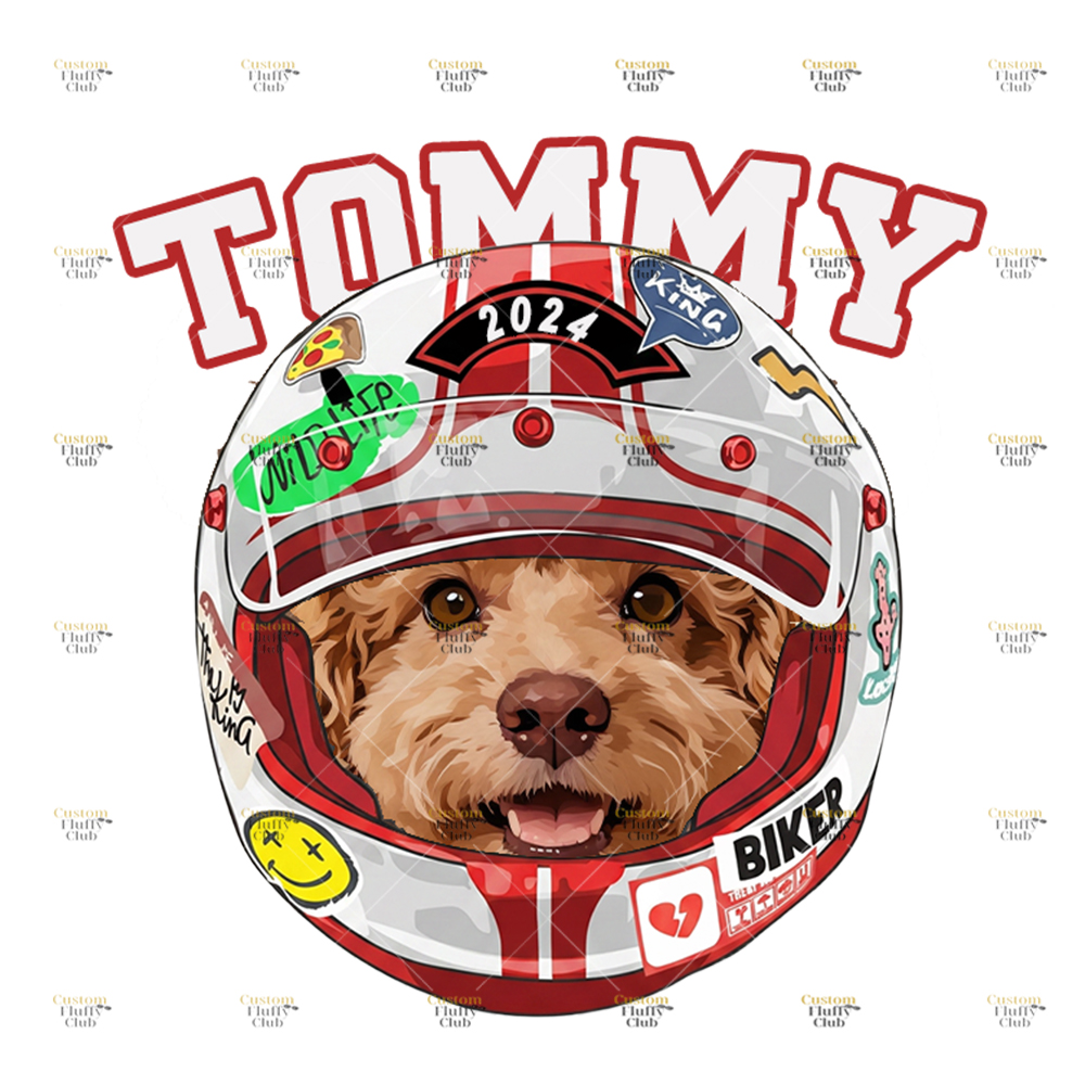 カスタムフワモコ部  レーサー プレミアムTシャツ  1頭デザイン 260520-1