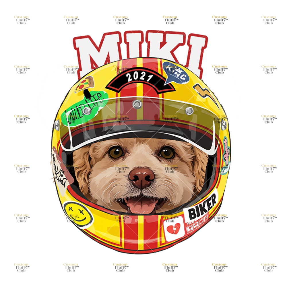 カスタムフワモコ部  レーサー プレミアムTシャツ  1頭デザイン 260520-2