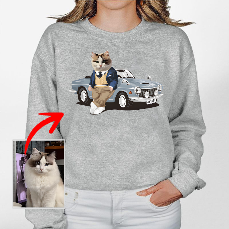 カスタムFluffyclub　トレーナー  クールなコンバーチブル １頭デザイン0206-5